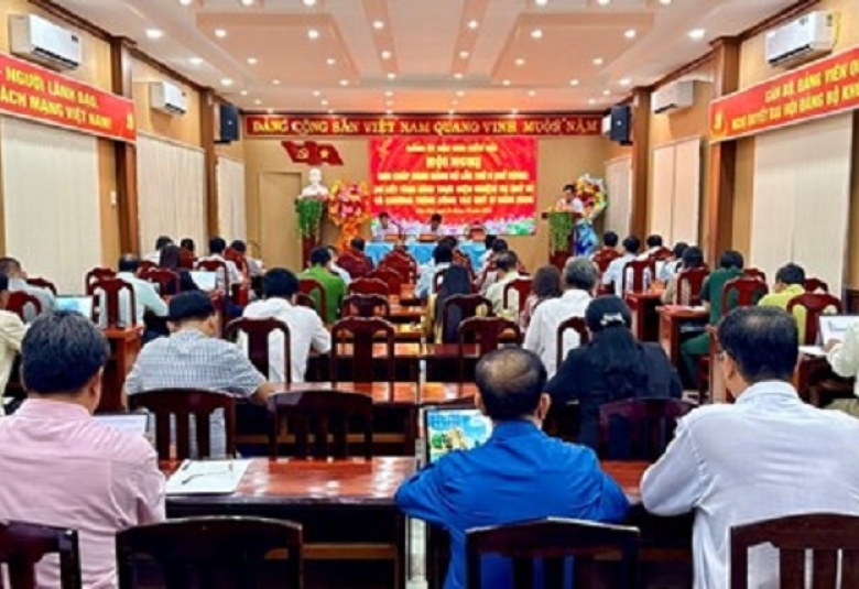 Quang cảnh: Đảng ủy đặc khu Kiên Hải Hội nghị Sơ kết quý III năm 2026