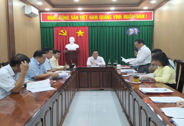 Quang cảnh: Hội nghị bàn giao chức năng, nhiệm vụ tham mưu công tác Dân vận.