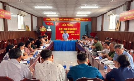 Quang cảnh: Đảng ủy Tiểu khu Lại Sơn Hội nghị Sơ kết tình hình thực hiện nhiệm vụ chính trị 6 tháng đầu năm 2026