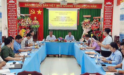 Quang cảnh: Buổi giám sát đối với Đảng bộ Y tế Kiên Hải