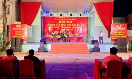 Quang cảnh: Khai mạc Hội thi lực lượng tham gia bảo vệ an ninh, trật tự ở cơ sở giỏi đặc khu Kiên Hải lần thứ I năm 2026