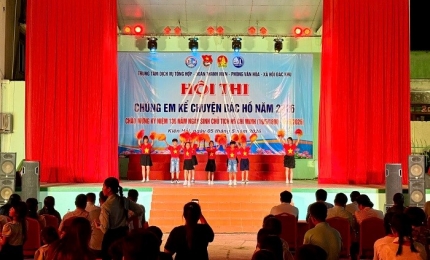 Quang cảnh: Khai mạc Hội thi chúng em kể chuyện Bác Hồ đặc khu Kiên Hải năm 2026