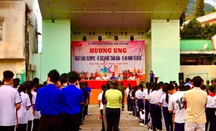 Quang cảnh: Lễ phát động hưởng ứng Ngày chạy Olympic  Vì sức khỏe toàn dân - Vì an ninh tổ quốc năm 2026