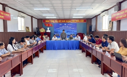 Quang cảnh: Buổi làm việc về kế hoạch truyền thông tại đặc khu Kiên Hải