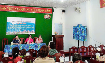 Quang cảnh: Lễ ra mắt mô hình “Chi hội số” ấp Bãi Ngự