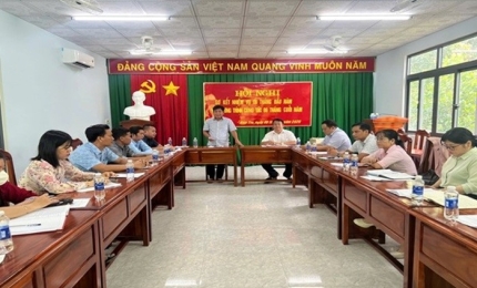 Quang cảnh: Đảng ủy Tiểu khu Hòn Tre sơ kết 6 tháng đầu năm 2026.