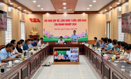 Quang cảnh: Hội nghị UBND đặc khu gặp gỡ doanh nghiệp năm 2026