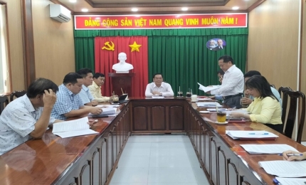 Quang cảnh: Hội nghị bàn giao chức năng, nhiệm vụ tham mưu công tác Dân vận.
